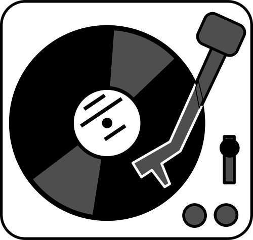 Simple Turntable Vector Clip Art 500x475 Simple Turntable Vector Clip Art