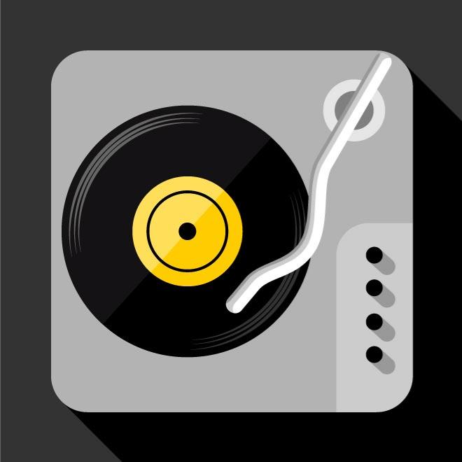 Turntable Icon Vector 660x660 Turntable Icon Vector