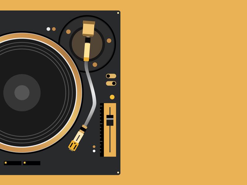 Turntable Vector Illustration 800x600 Turntable Vector Illustration