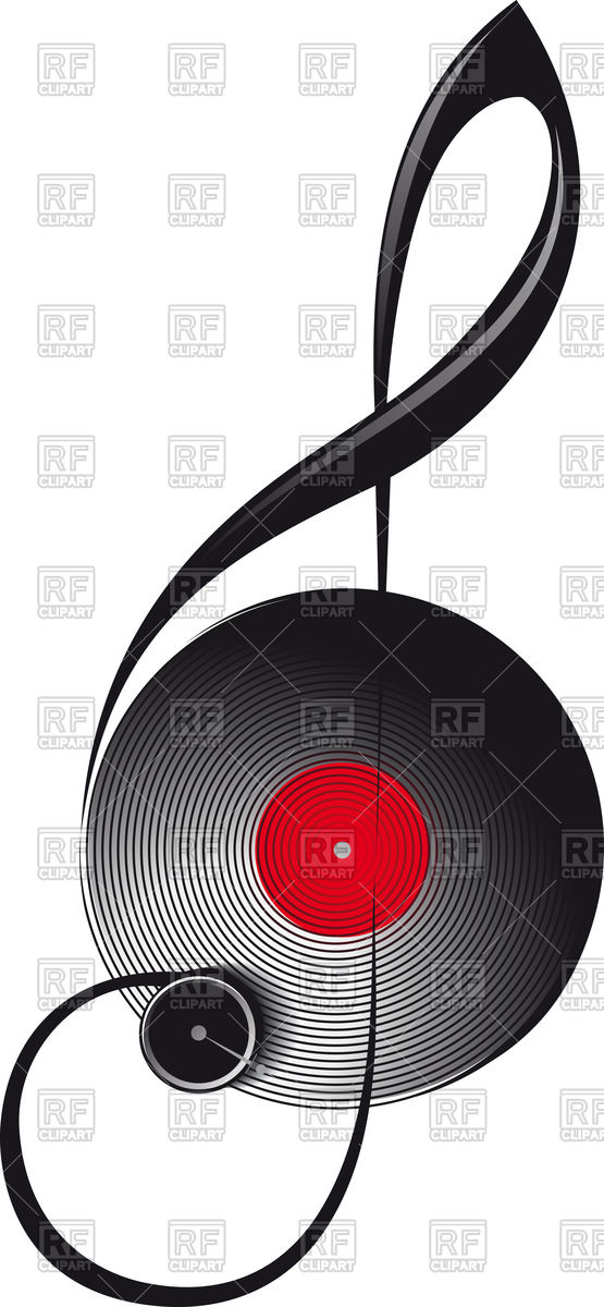 The Concept Of Treble Clef In The Form Of Turntable Vector Image 555x1200 The Concept Of Treble Clef In The Form Of Turntable Vector Image