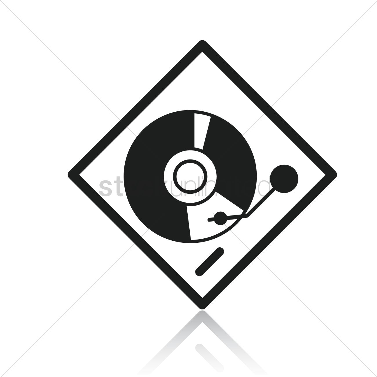 Vinyl Turntable Vector Image 1300x1300 Vinyl Turntable Vector Image