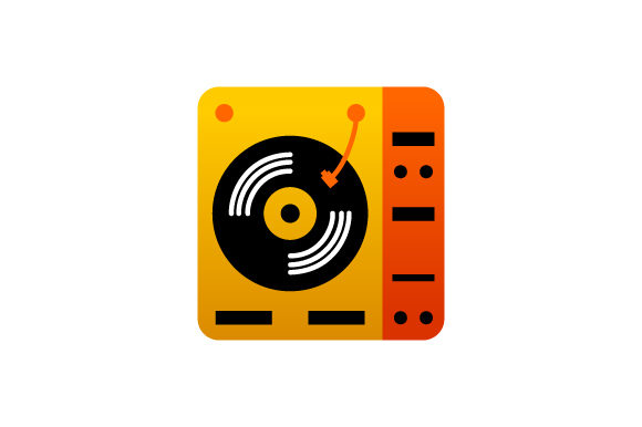 Dj Vinyl Turntable Vector Illustration Graphic 580x386 Dj Vinyl Turntable Vector Illustration Graphic