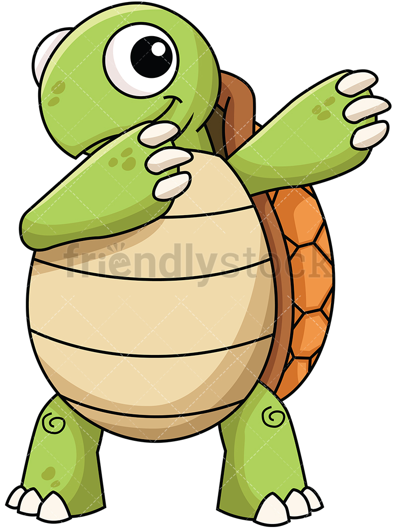 800x1067 Dabbing Turtle Cartoon Vector Clipart