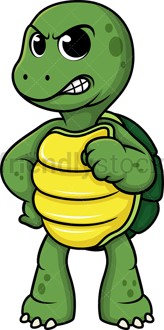 531x1064 Grumpy Turtle Cartoon Clipart Vector