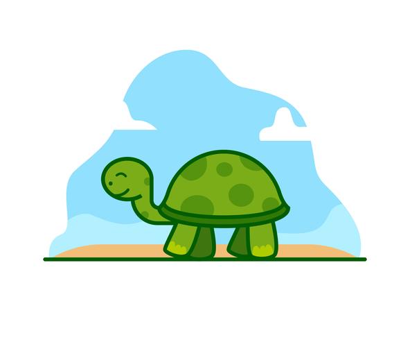 592x490 Turtle Cartoon Vector