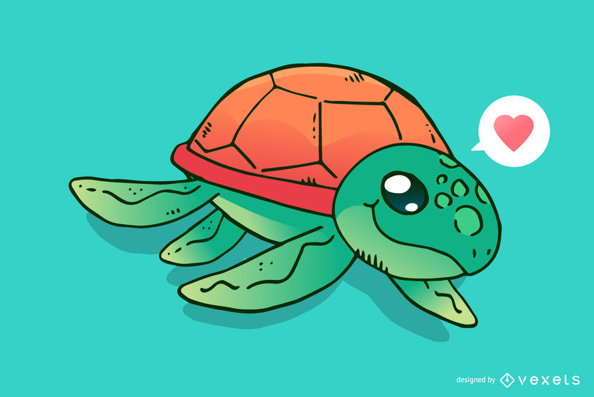 853x570 Cute Sea Turtle Cartoon