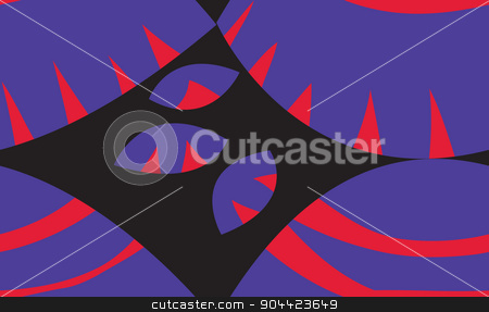 450x287 Red And Blue Shell Shapes Stock Vector