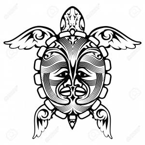 300x300 Tribal Tattoo Sea Turtle Shell Vectors Catchsplace