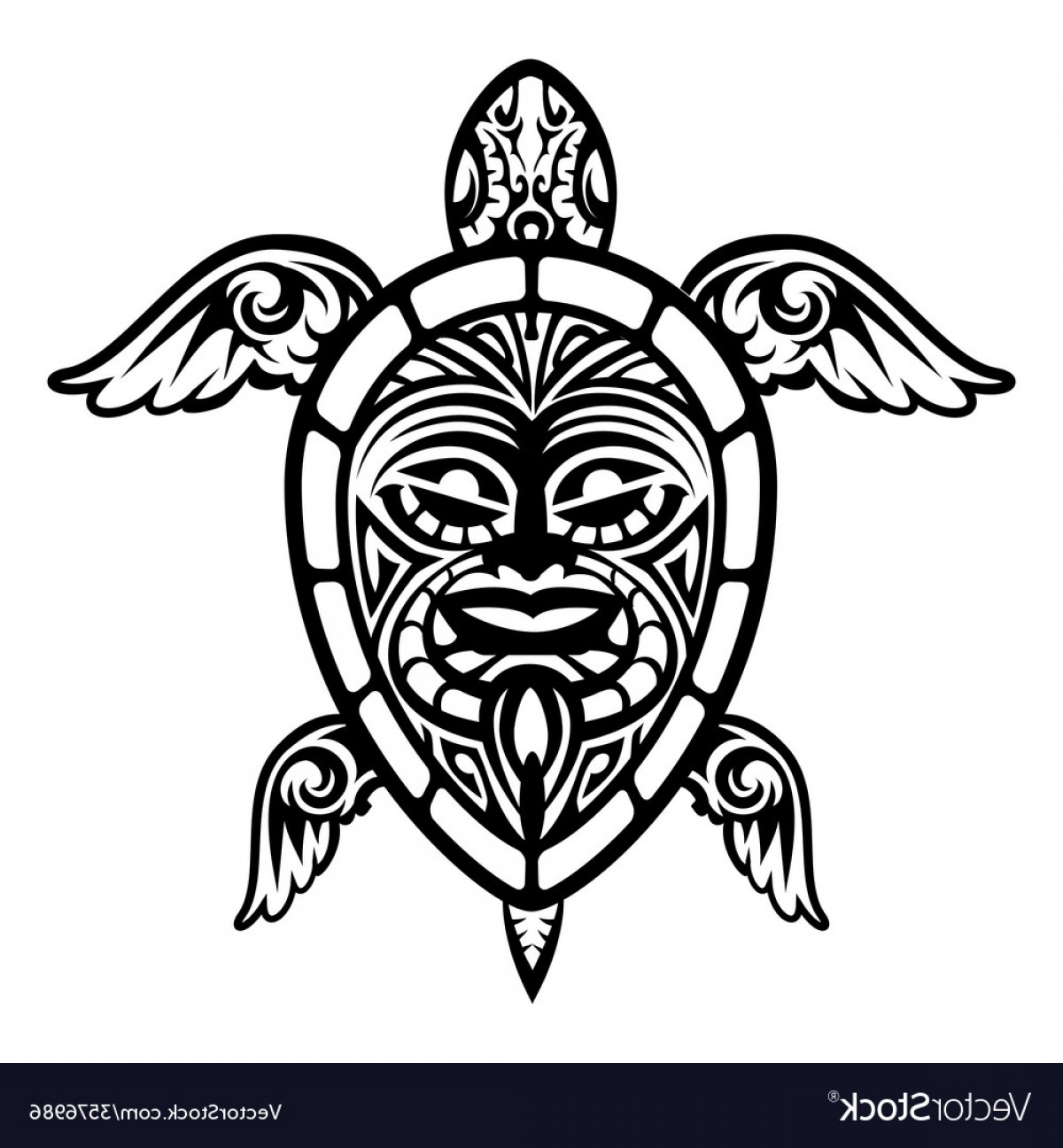 1200x1296 Tribal Tattoo Sea Turtle Shell Vectors Hoodamathrun