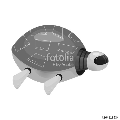 500x500 Vector Illustration Of Turtle And Robotic Icon Collection