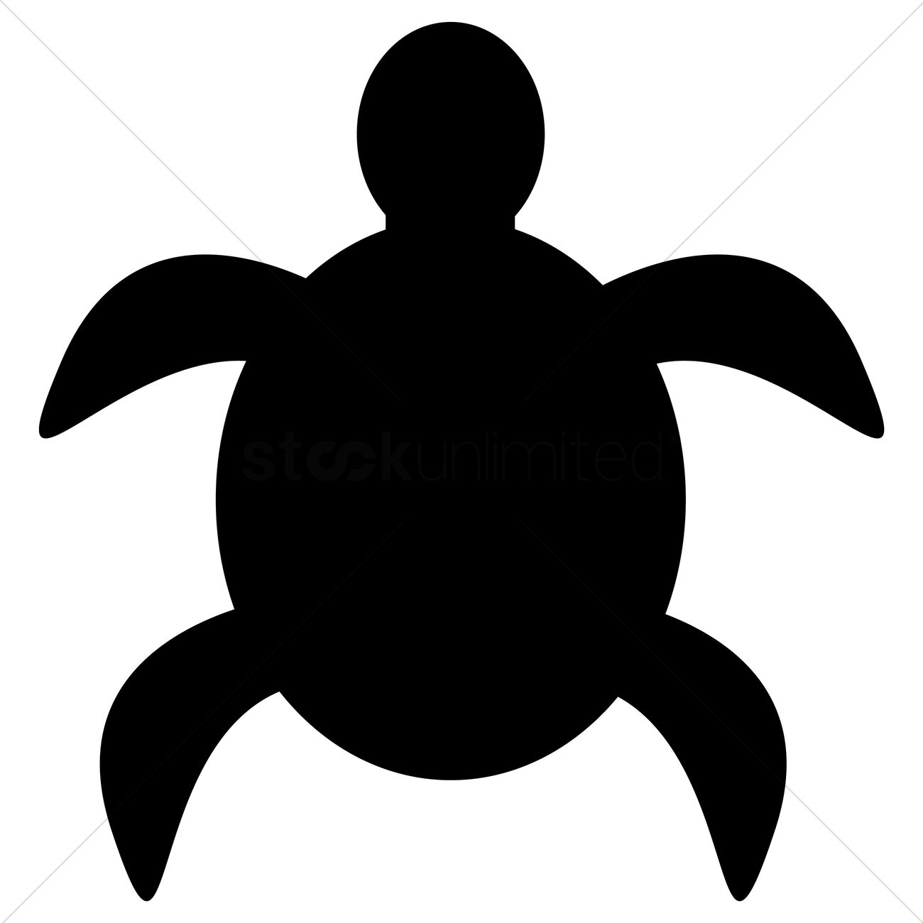 1300x1300 Silhouette Of Turtle Vector Image