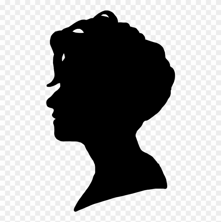 880x885 Black Silhouette Profile Female, Female Face Silhouette
