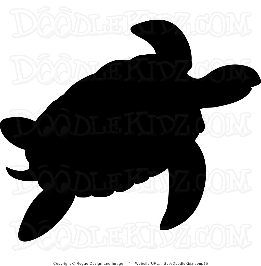 1024x1044 Cute Sea Turtle Silhouette