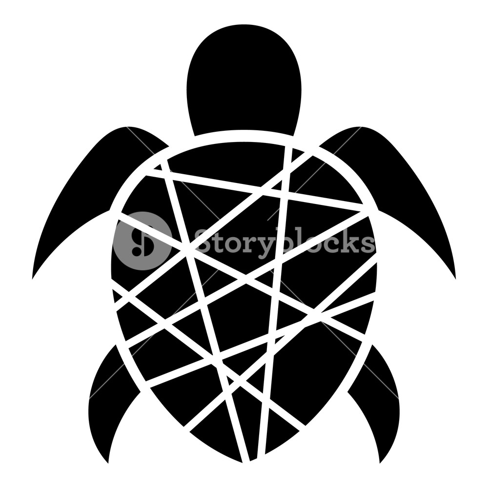 1000x1000 Striped Turtle Icon Simple Illustration Of Striped Turtle Vector