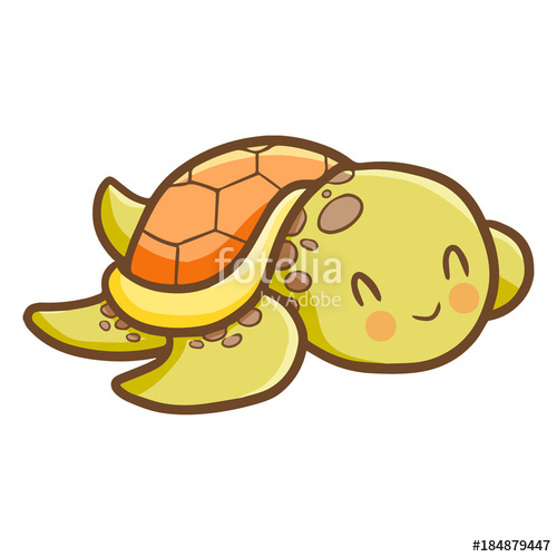 500x500 Funny And Cute Green Orange Old Turtle