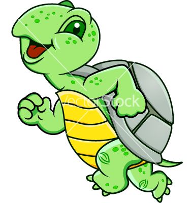 380x400 Running Turtle Vector On Vectorstock