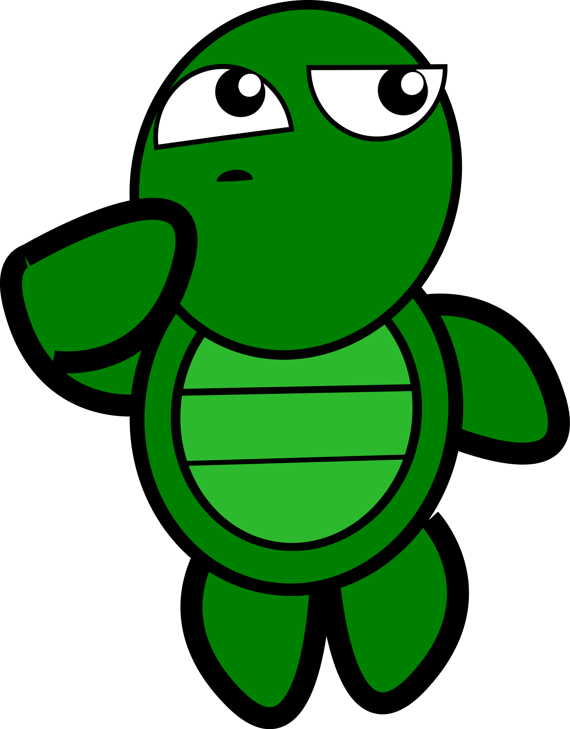1875x2400 Thinking Turtle Vector Image