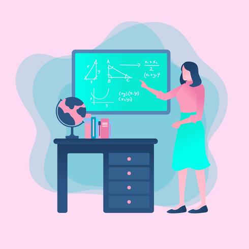 490x490 Math Teacher Vector