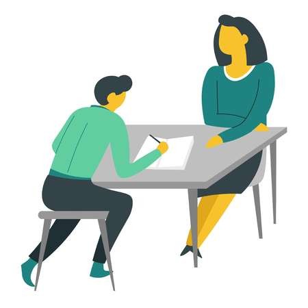 450x450 Mother Or Teacher And Teenager Doing Homework