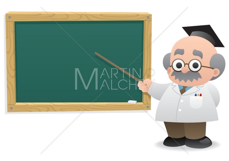 794x561 Professor Blackboard Vector Illustration Teacher Etsy