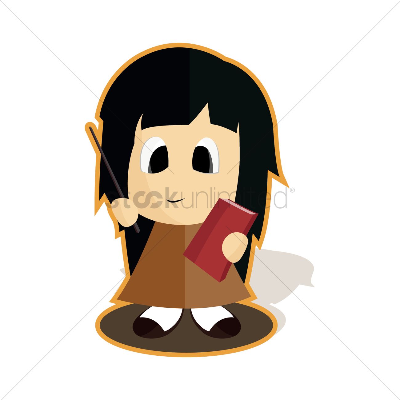 1300x1300 Girl Tutor Vector Image