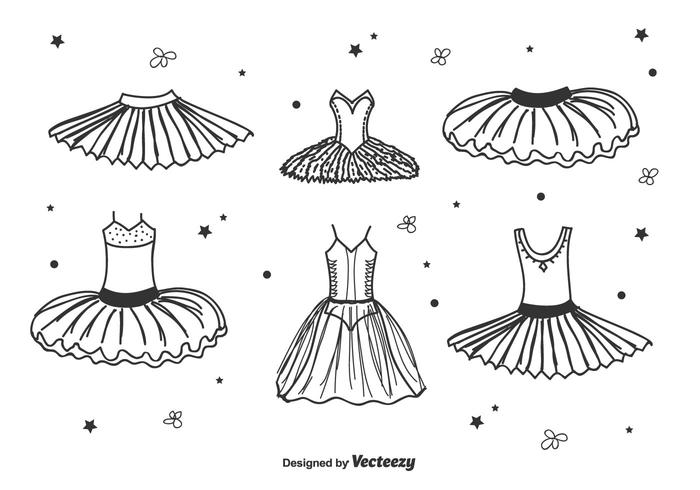 Hand Drawn Tutu Vector 700x490 Hand Drawn Tutu Vector