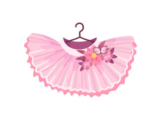 Pink Ballet Tutu Vector Illustration On White Background 320x240 Pink Ballet Tutu Vector Illustration On White Background