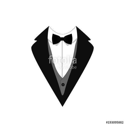 Tuxedo Vector Icon, Flat Design, Vector Illustration Template 500x500 Tuxedo Vector Icon, Flat Design, Vector Illustration Template