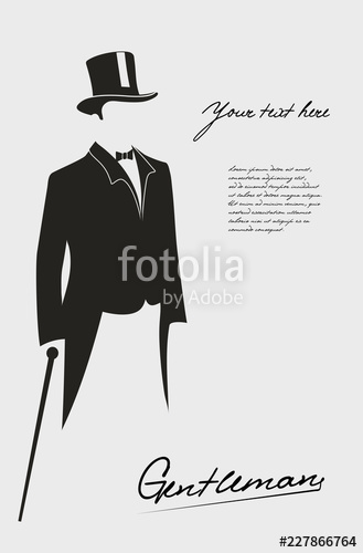 329x500 Silhouette Of A Gentleman In A Tuxedo Stock Image And Royalty