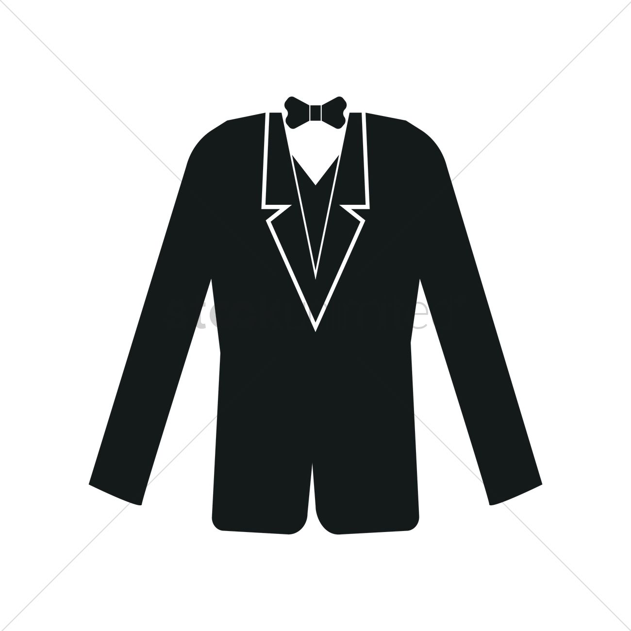 1300x1300 Tuxedo Silhouette Vector Image