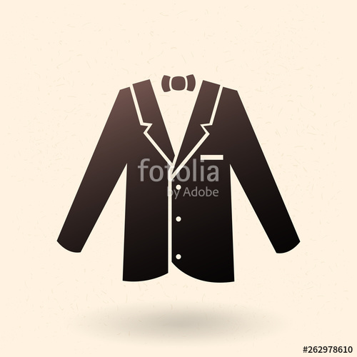 500x500 Vector Black Silhouette Tuxedo Icon Stock Image And Royalty Free