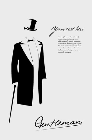 296x450 Silhouette Of A Gentleman In A Tuxedo Royalty Free Vector Graphics