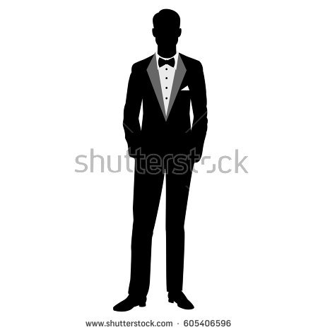 450x470 Man In Tuxedo Silhouette