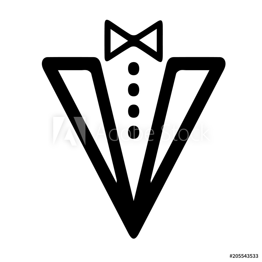 1000x1000 Photo Art Print Tuxedo Vector Icon Suit And Bow