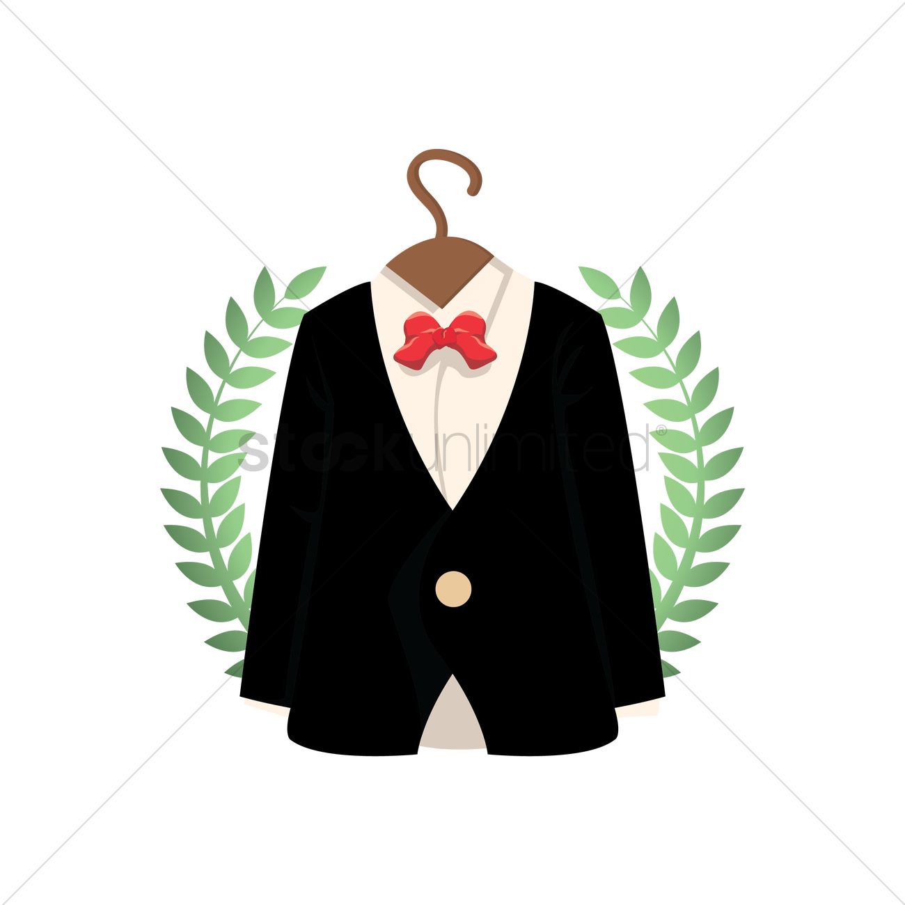 1300x1300 Tuxedo Vector Image