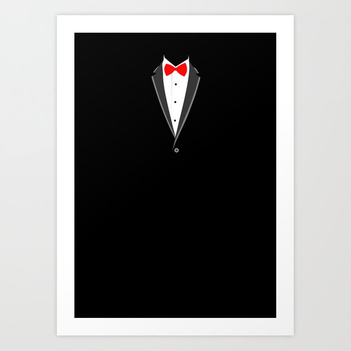 700x700 Tuxedo Vector Background Art Print