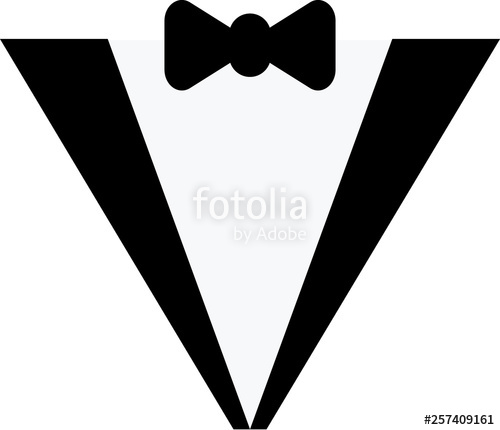 500x430 Tuxedo Vector Icon Suit And Bow Illustration Stock Image