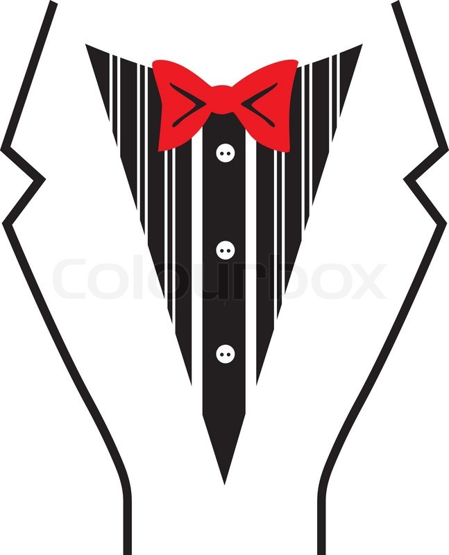 647x800 Vector Tuxedo With Bow Tie Stock Vector Colourbox
