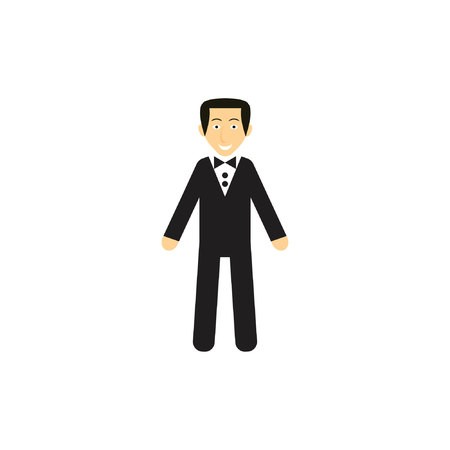 450x450 Cartoon Male Character Wearing Tuxedo Vector Icon Royalty Free