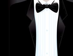 235x181 Elegant Invitation Design Template With Tuxedo Vector Art