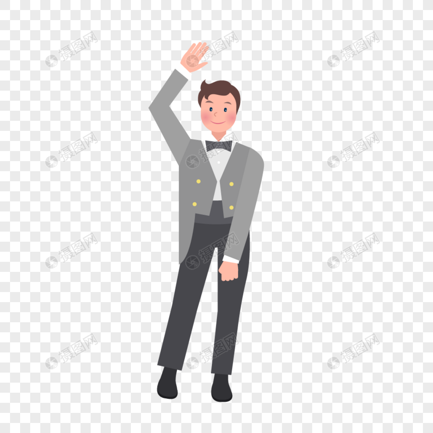 860x860 Gentleman Wearing A Tuxedo Vector Character Material Png
