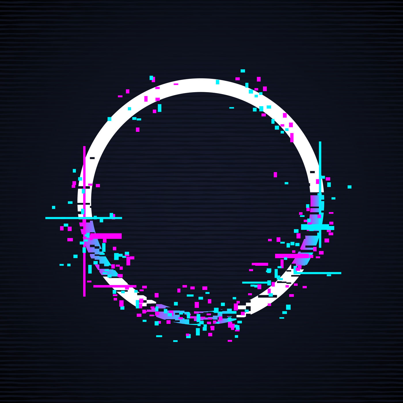 Glitch Circle Frame Tv Distorted Signal Vector Illustration 1400x1400 Glitch Circle Frame Tv Distorted Signal Vector Illustration