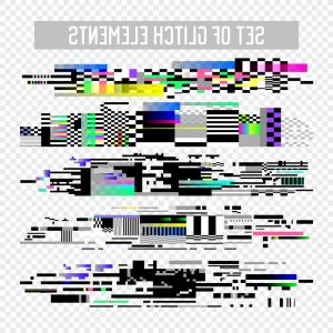 Glitch Effect Elements Set Tv Distortion Digital Noise Abstract 300x300 Glitch Effect Elements Set Tv Distortion Digital Noise Abstract