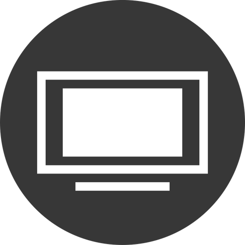 500x500 Tv Icon Vector Image