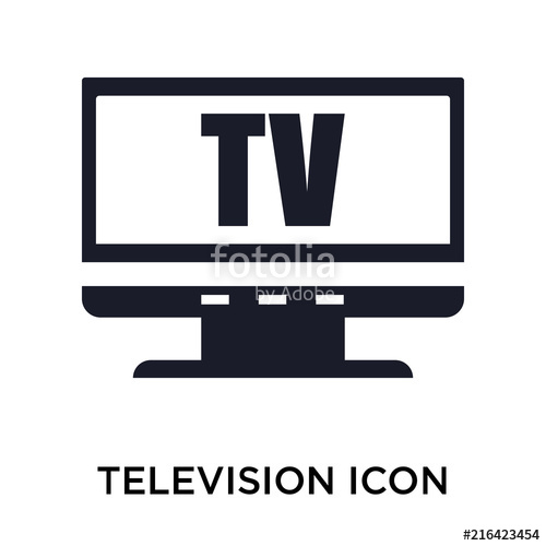 500x500 Television Icon Vector Sign And Symbol Isolated On White