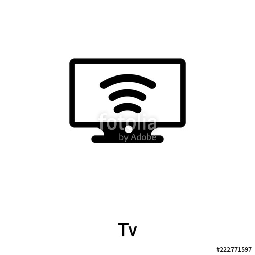500x500 Tv Icon Vector Isolated On White Background, Logo Concept Of Tv