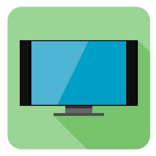 660x660 Free Flat Tv Icon Vector Files, Vectors Graphics
