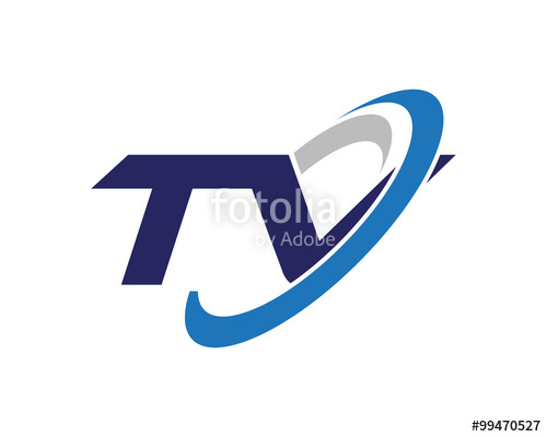 500x400 Tv Letter Swoosh Visual Logo Stock Image And Royalty Free Vector