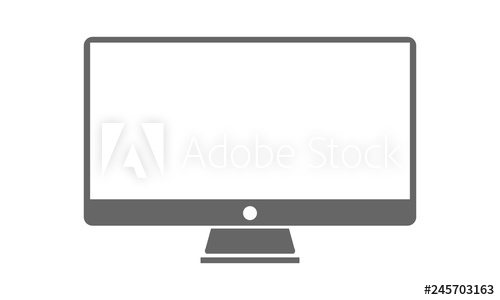 500x300 Modern Tv Silhouette Icon High Detailed Vector Illustration