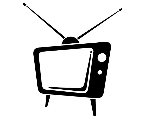 570x466 Tv, Vintage, Retro, Old, Silhouette,graphics,illustration